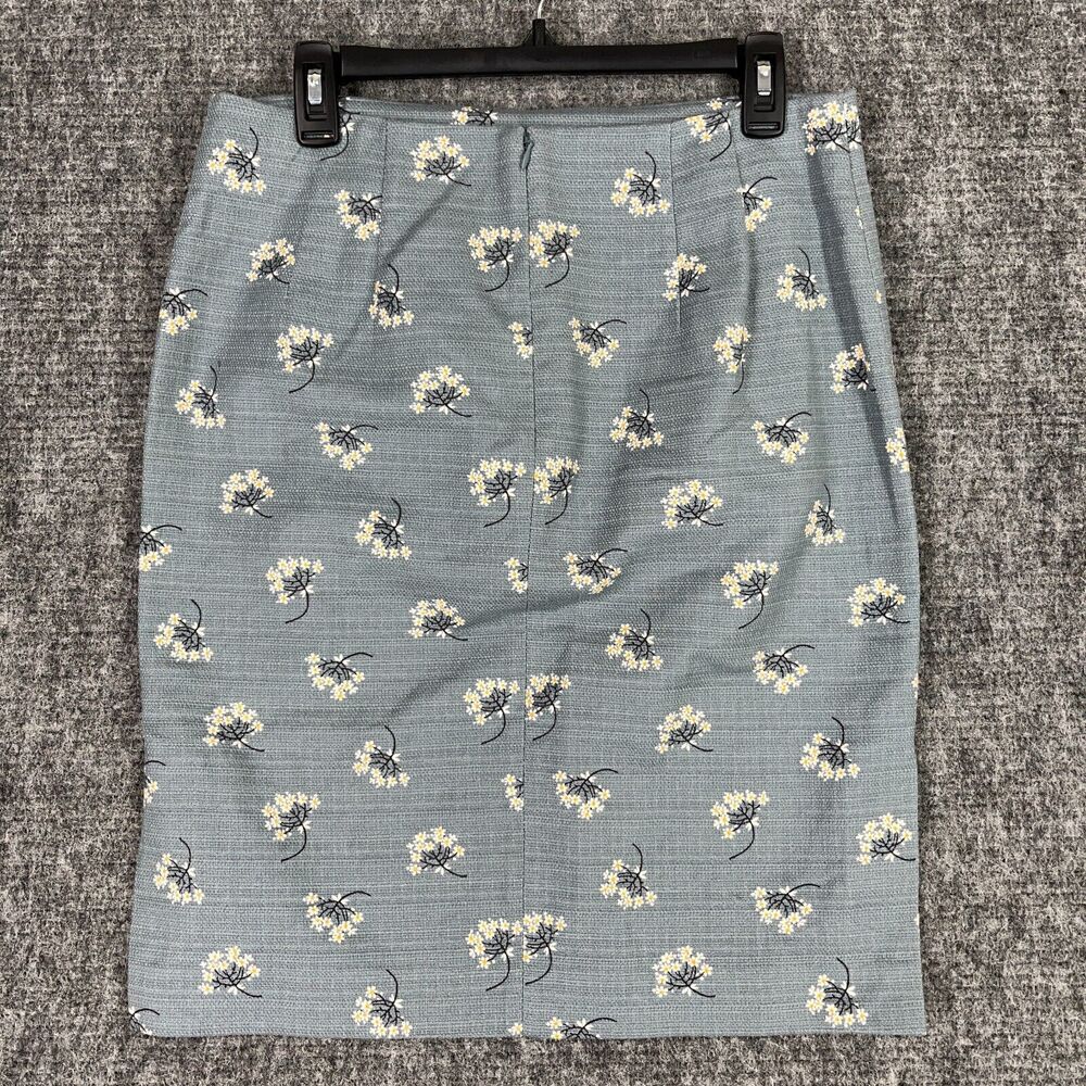 LOFT Gray Floral Pencil Skirt - Picture 2 of 11
